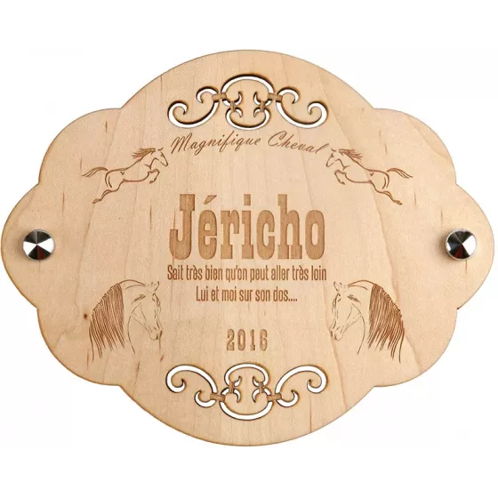 Plaque de box bois Jéricho