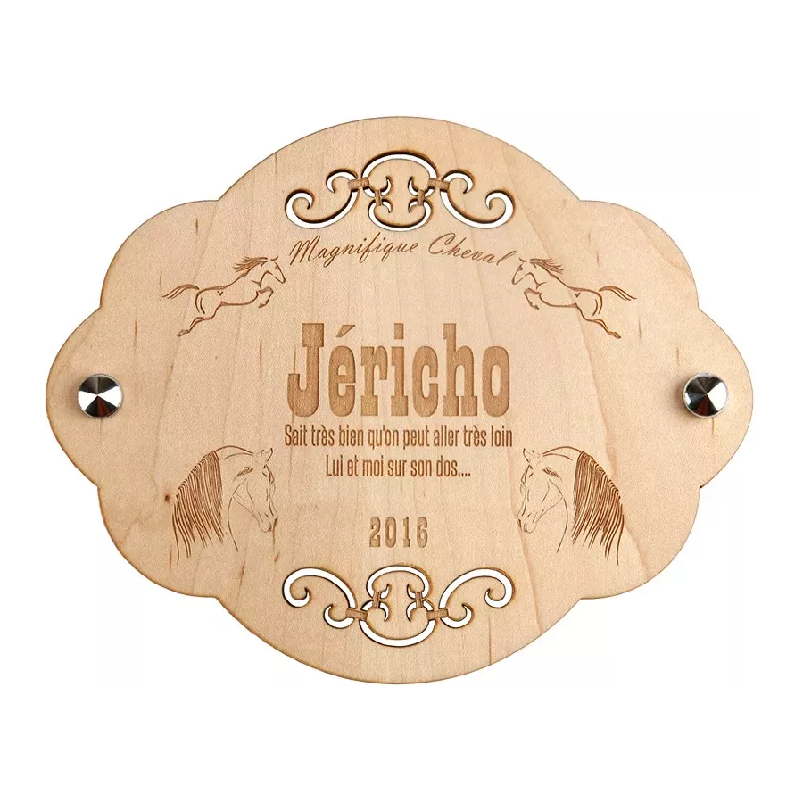 Plaque de box bois Jéricho Plaque de box bois Jéricho