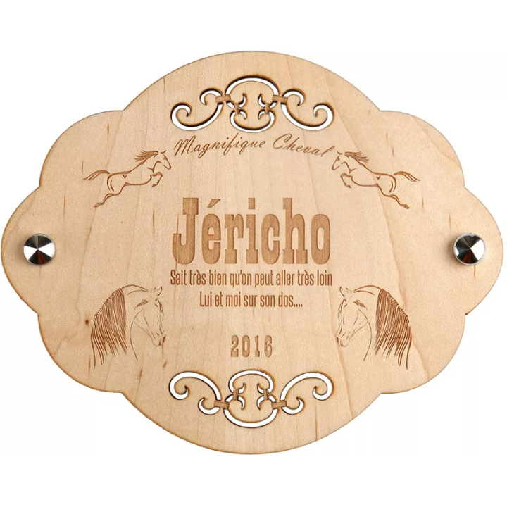 Plaque de box bois Jéricho