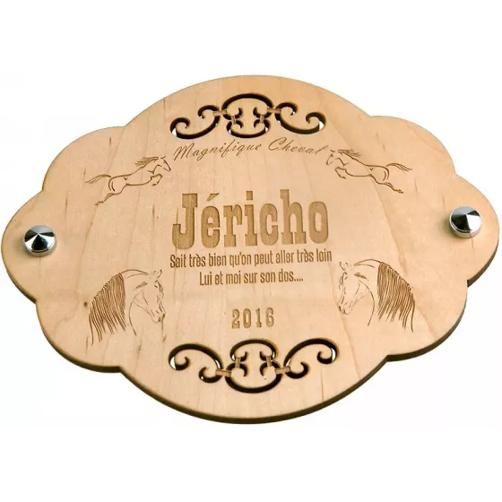 Plaque de box bois Jéricho