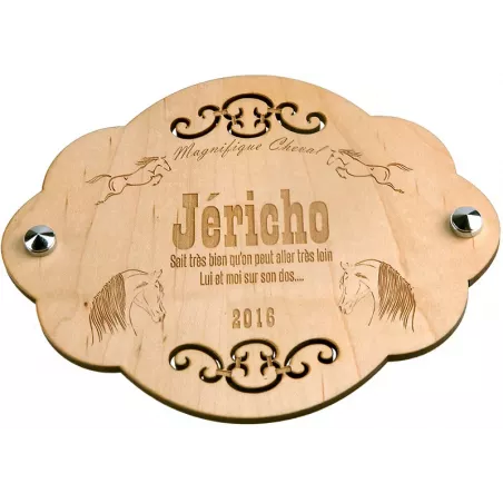 Plaque de box bois Jéricho