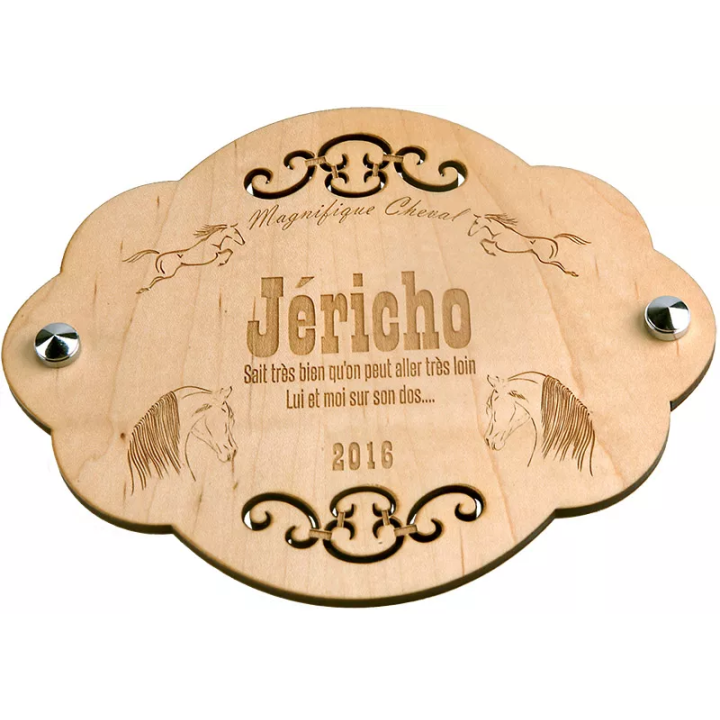 Plaque de box bois Jéricho