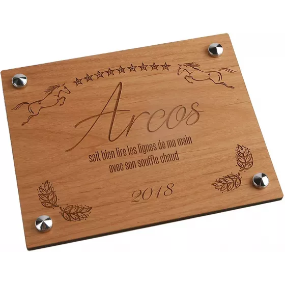 Plaque de box en bois d'aulne