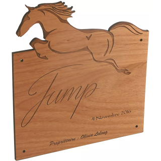 Plaque de box bois Jump
