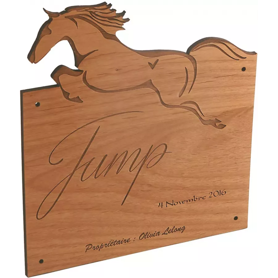 Plaque de box bois Jump