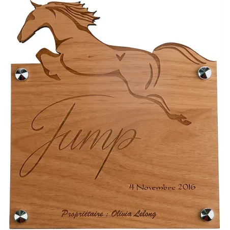 Plaque de box bois Jump