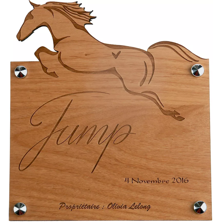 Plaque de box bois Jump