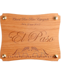 Plaque de box en bois El Paso