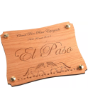 Plaque de box en bois El Paso