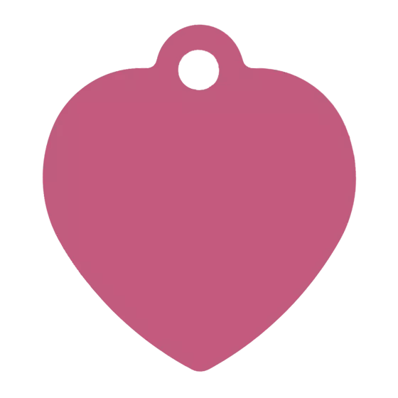 Large Heart ID Tag - Large Size, Laser Engraved for Dogs & Cats | 2cado