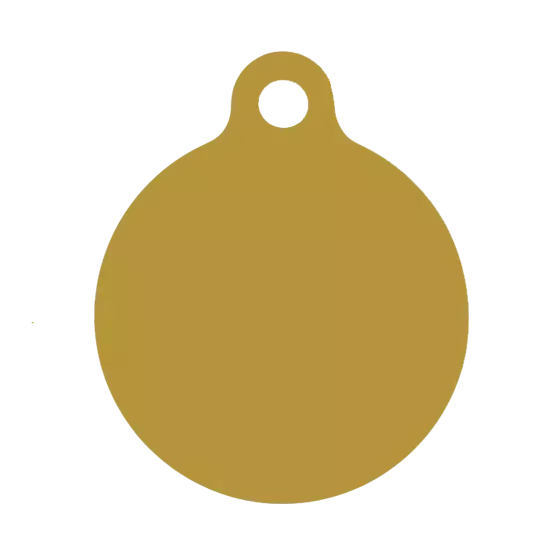 Médaille ronde chien chat Alu 25