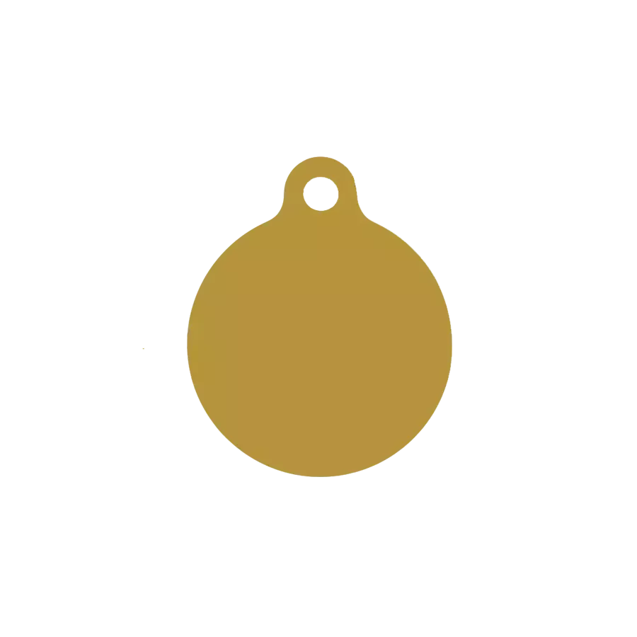 Médaille ronde chien chat Alu 25