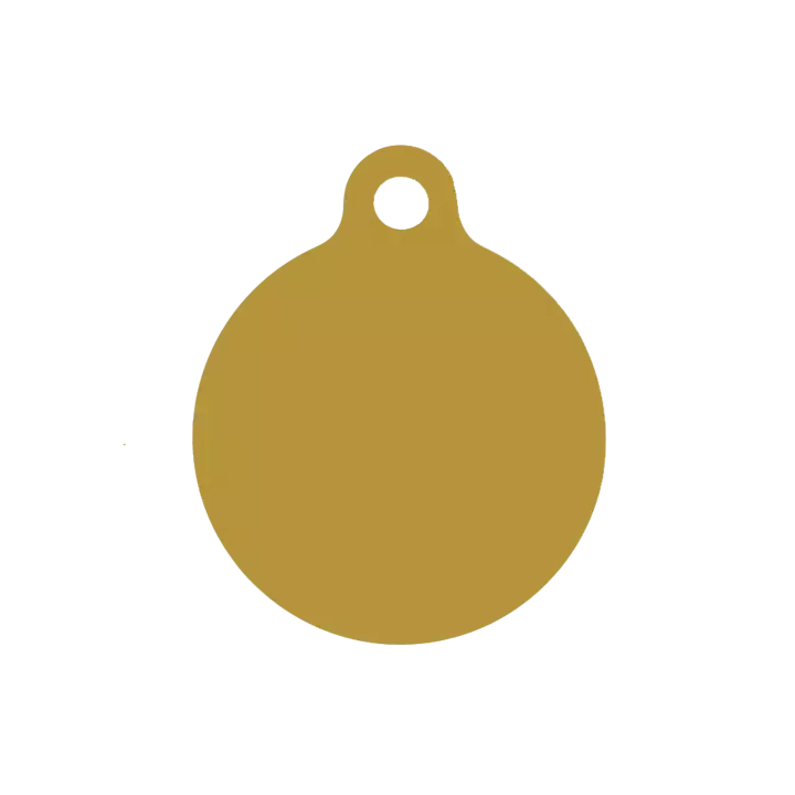 Médaille ronde chien chat Alu 25