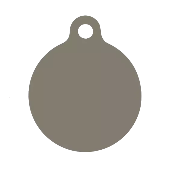 Médaille ronde chien chat Alu 25