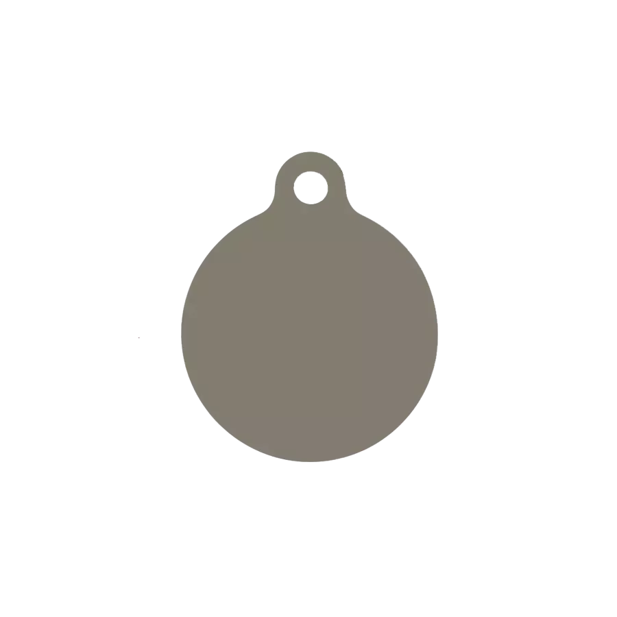 Médaille ronde chien chat Alu 25