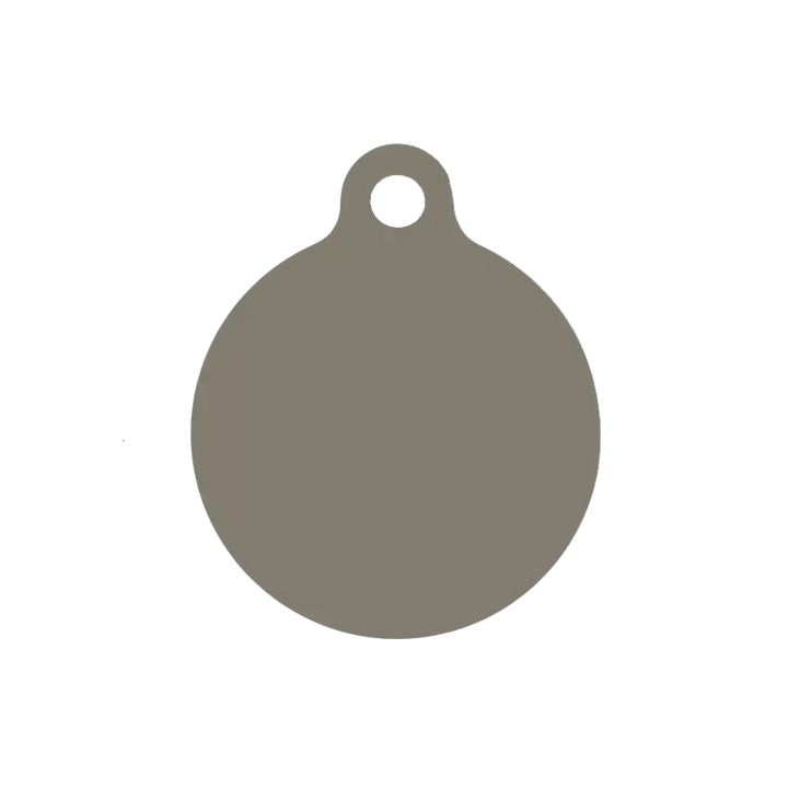 Médaille ronde chien chat Alu 25