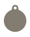 Médaille ronde chien chat Alu 25