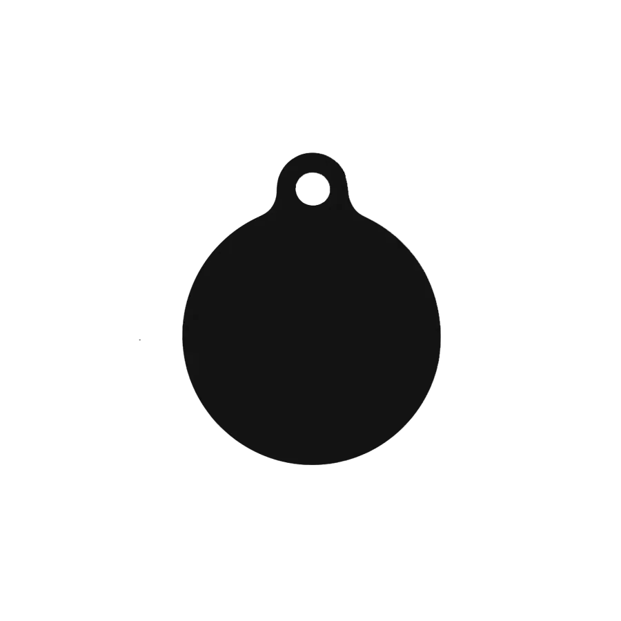 Médaille ronde chien chat Alu 25