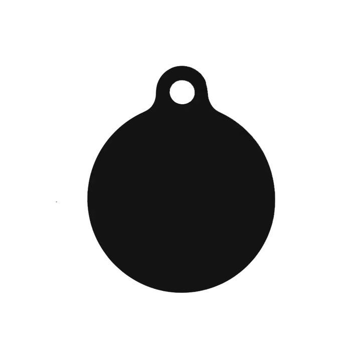 Médaille ronde chien chat Alu 25