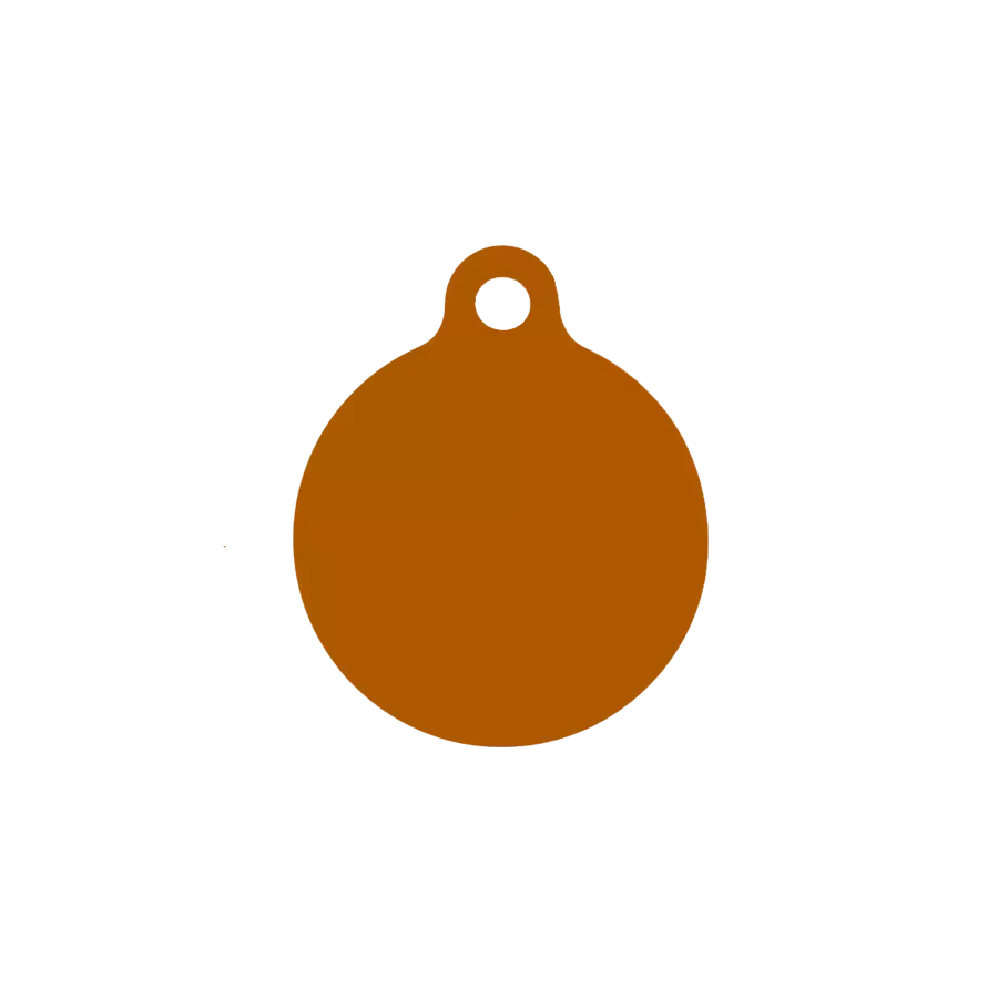 Médaille ronde chien chat Alu 25