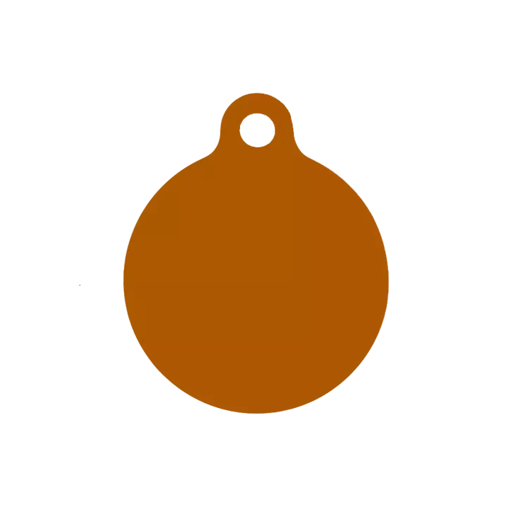 Médaille ronde chien chat Alu 25