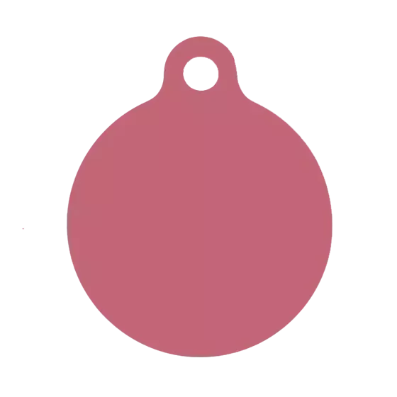 Médaille ronde chien chat Alu 25