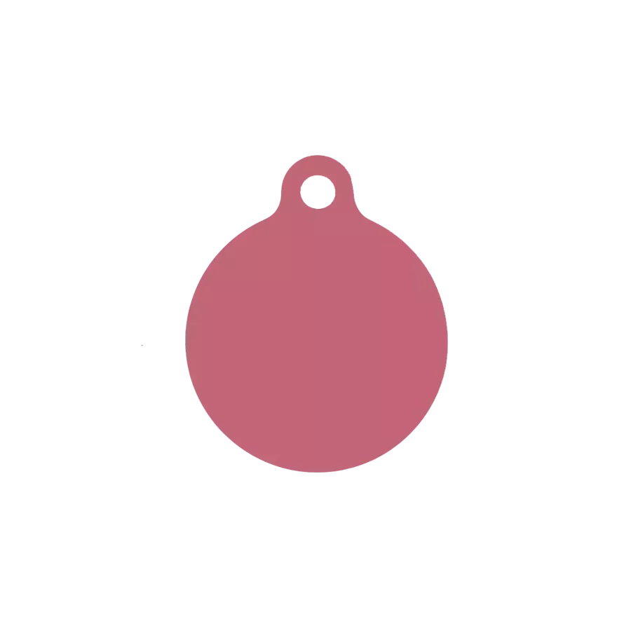 Médaille ronde chien chat Alu 25