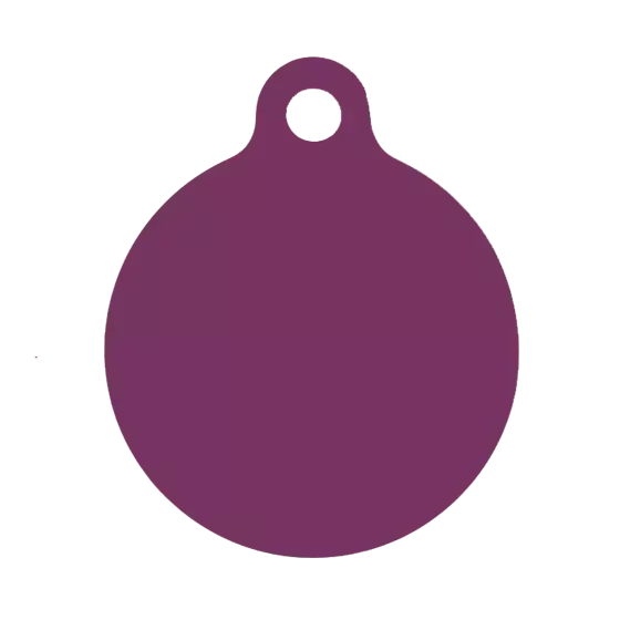 Médaille ronde chien chat Alu 25