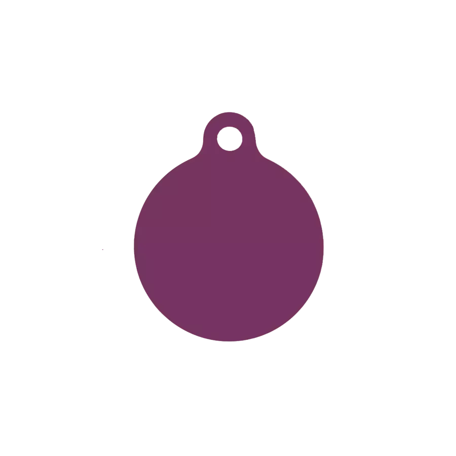 Médaille ronde chien chat Alu 25