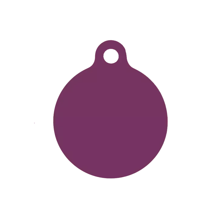 Médaille ronde chien chat Alu 25