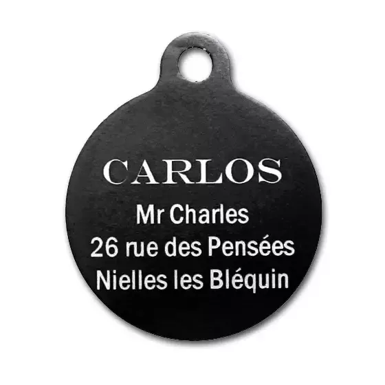 Médaille ronde chien chat Alu 32