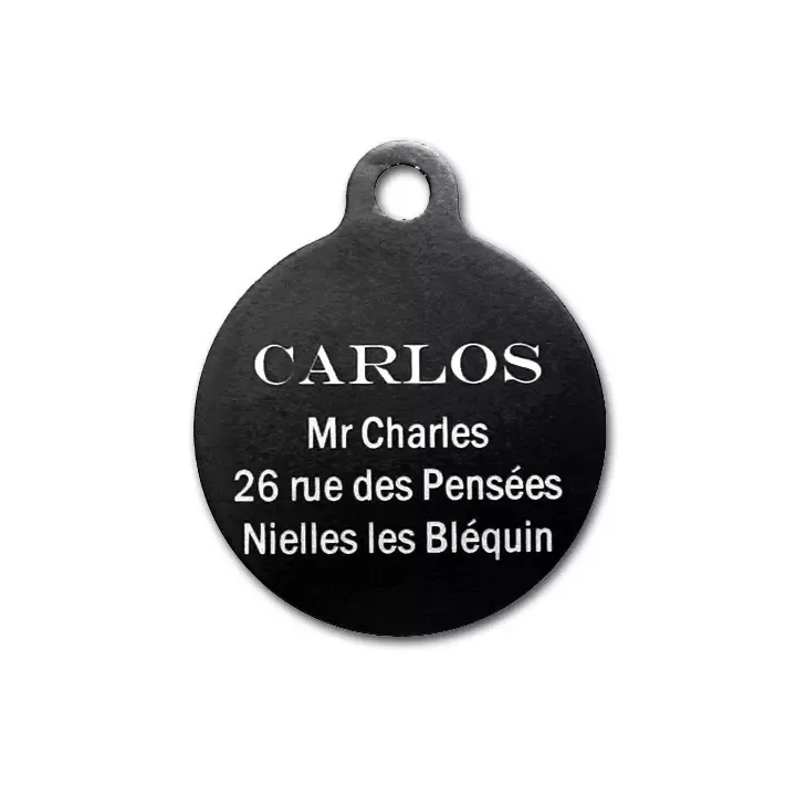 Médaille ronde chien chat Alu 32