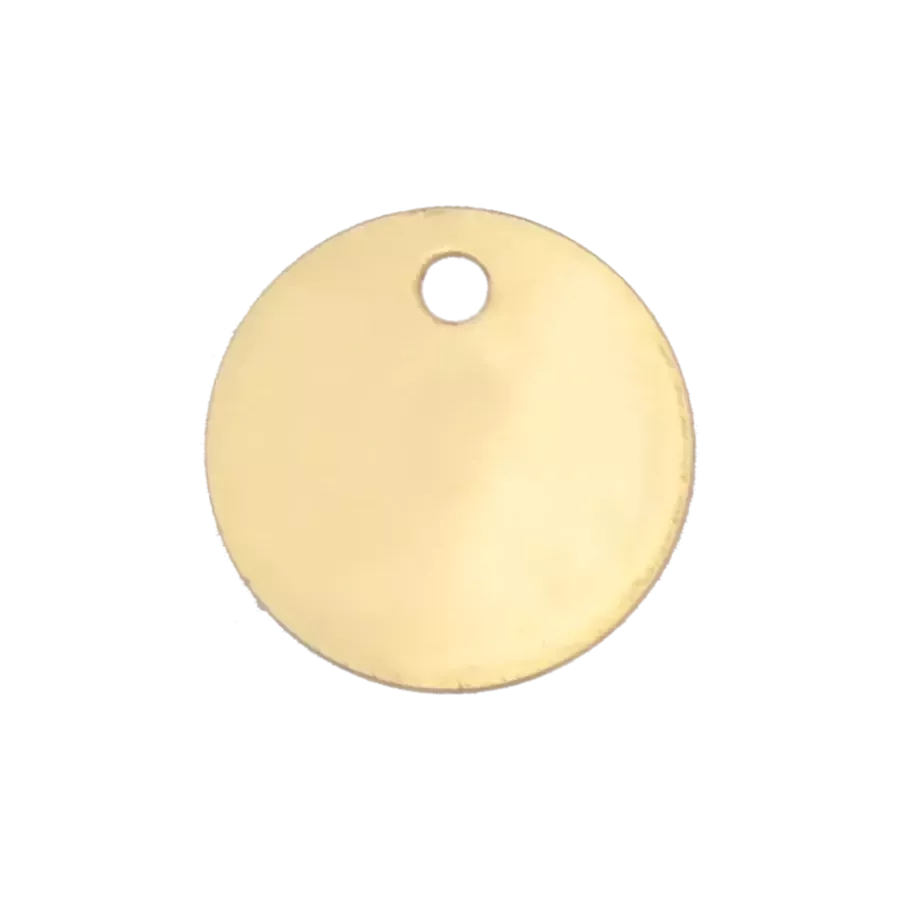 Médaille pour chien en Laiton Nickelé diam 25