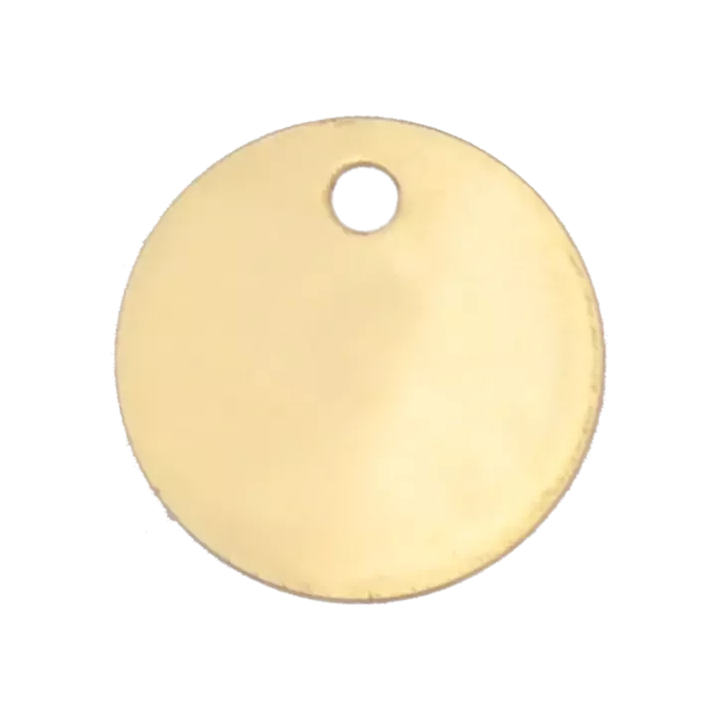 Médaille pour chien en Laiton Nickelé diam 25