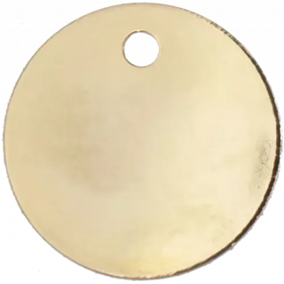 Médaille pour chien en Laiton Nickelé diam 33