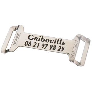 Plaque pour collier chien 24 mm