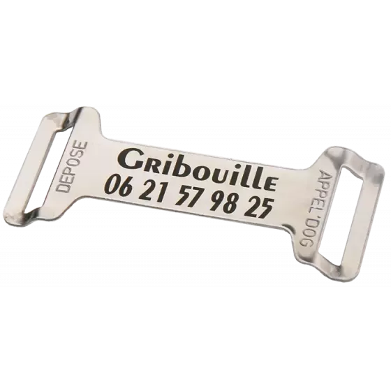 Plaque pour collier chien 24 mm