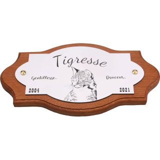 Plaque commémorative chat-chien GF