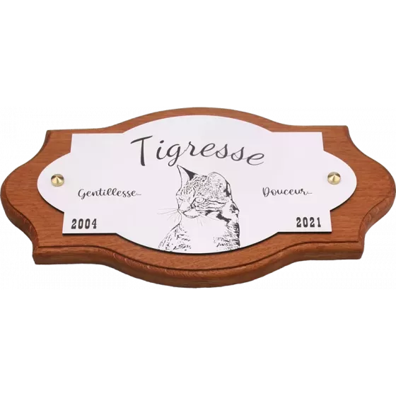 Plaque commémorative chat-chien GF