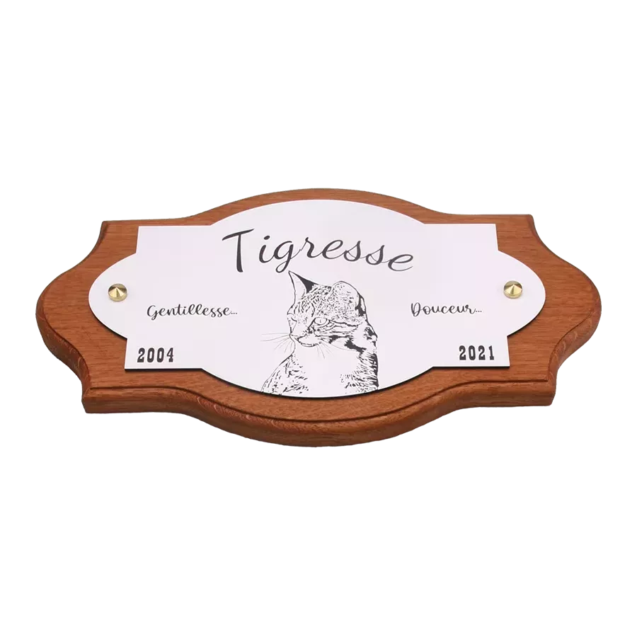 Plaque commémorative chat-chien GF