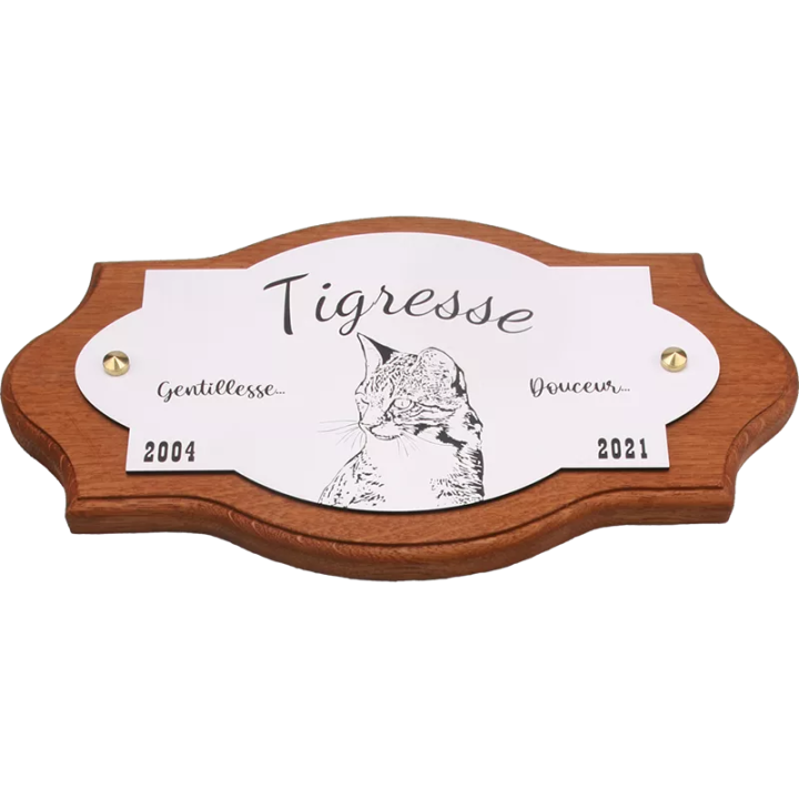 Plaque commémorative chat-chien GF