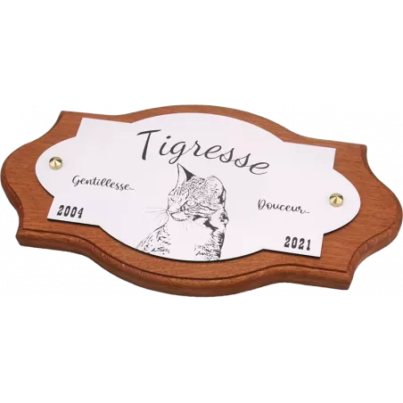 Plaque commémorative chat-chien GF
