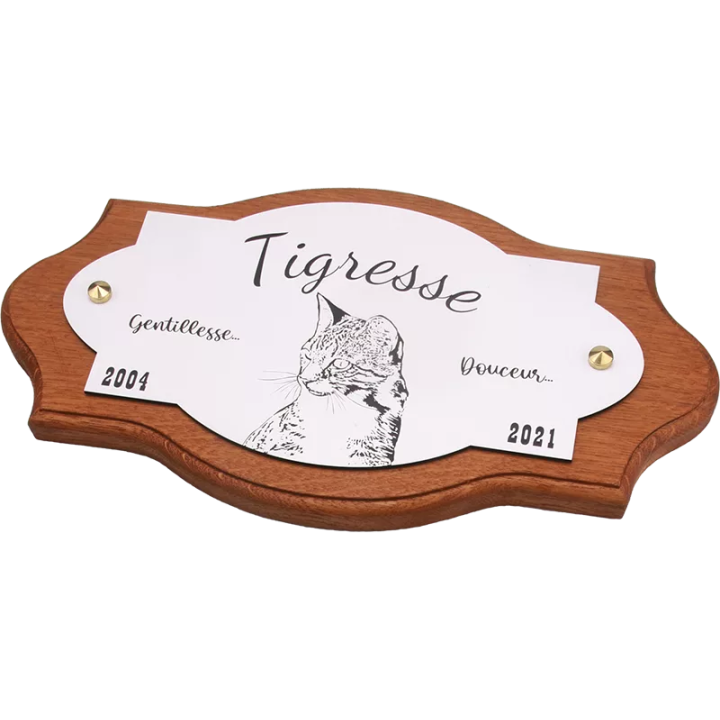 Plaque commémorative chat-chien GF