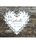 Plaque commémorative coeur pour chien ou chat