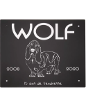 Plaque funéraire  chien/chat Wolf
