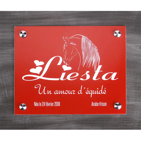 Plaque de box rouge - A1