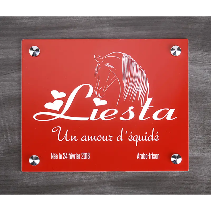 Plaque de box rouge - A1
