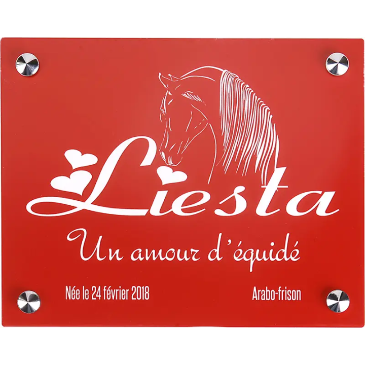 Plaque de box rouge - A1