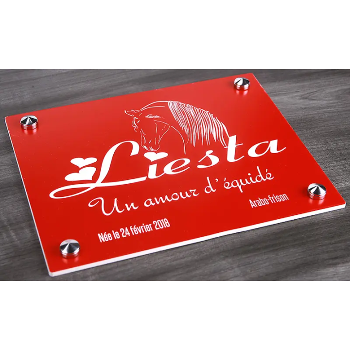 Plaque de box rouge - A1