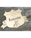 Plaque de box blason Or brossé